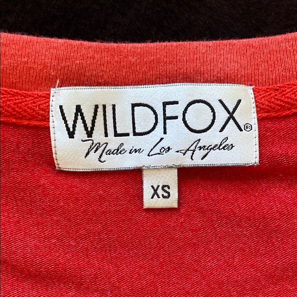 Wildfox Red 'Merry' V-Neck Sweater - Picture 3 of 7